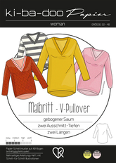 Schnittmuster Kibadoo Damen Maibritt V-Pullov